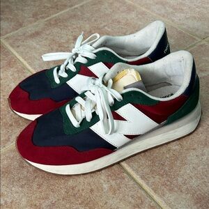 New Balance Men's Sneakers in Red, Green, and Navy